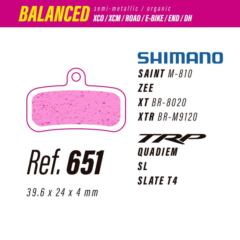 Paar halbmetallische Galfer TRP / Shimano Saint 810 ZEE Standard